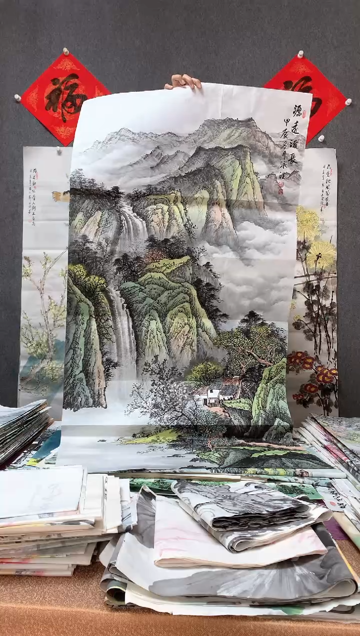 【闪购商品】国画沈泳江手绘 四尺整张138*68cm