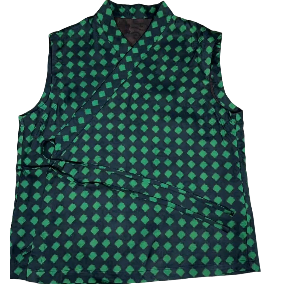 贵夫人-桑蚕丝设计款2025年夏季新款系带开衫百搭时尚高端马甲