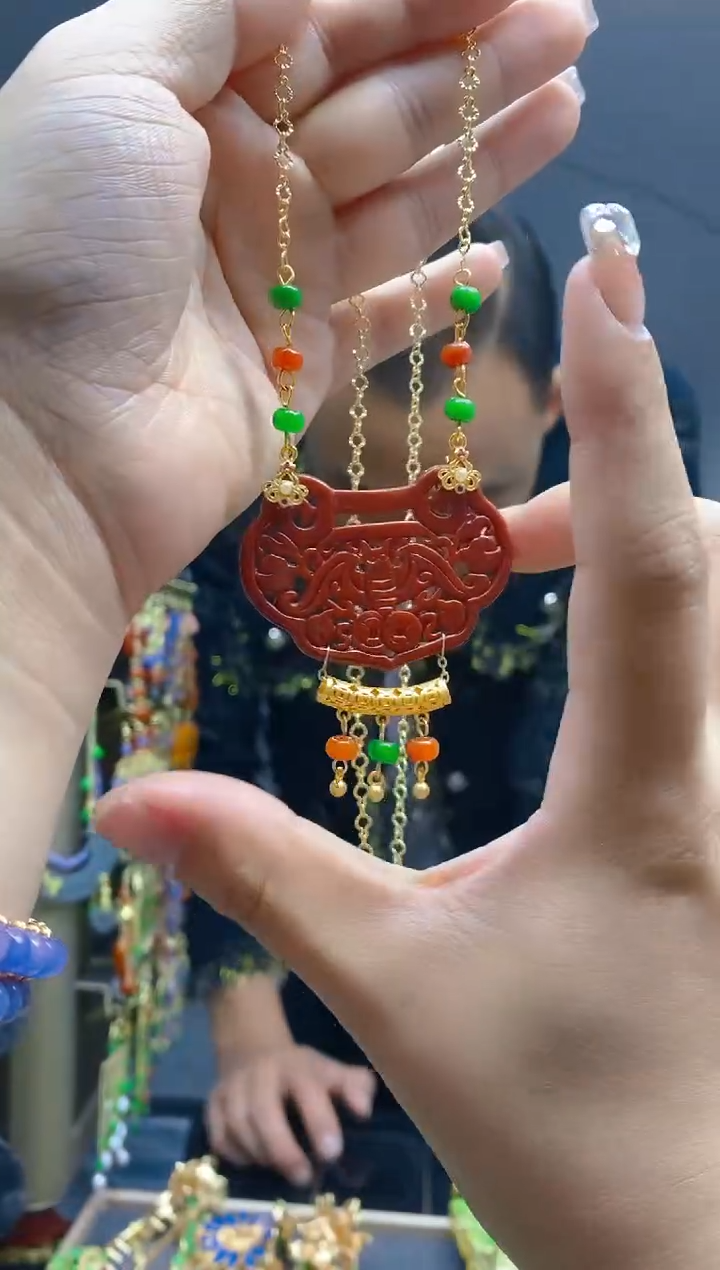 【闪购商品】翡翠耳饰合金232翡翠锁骨链