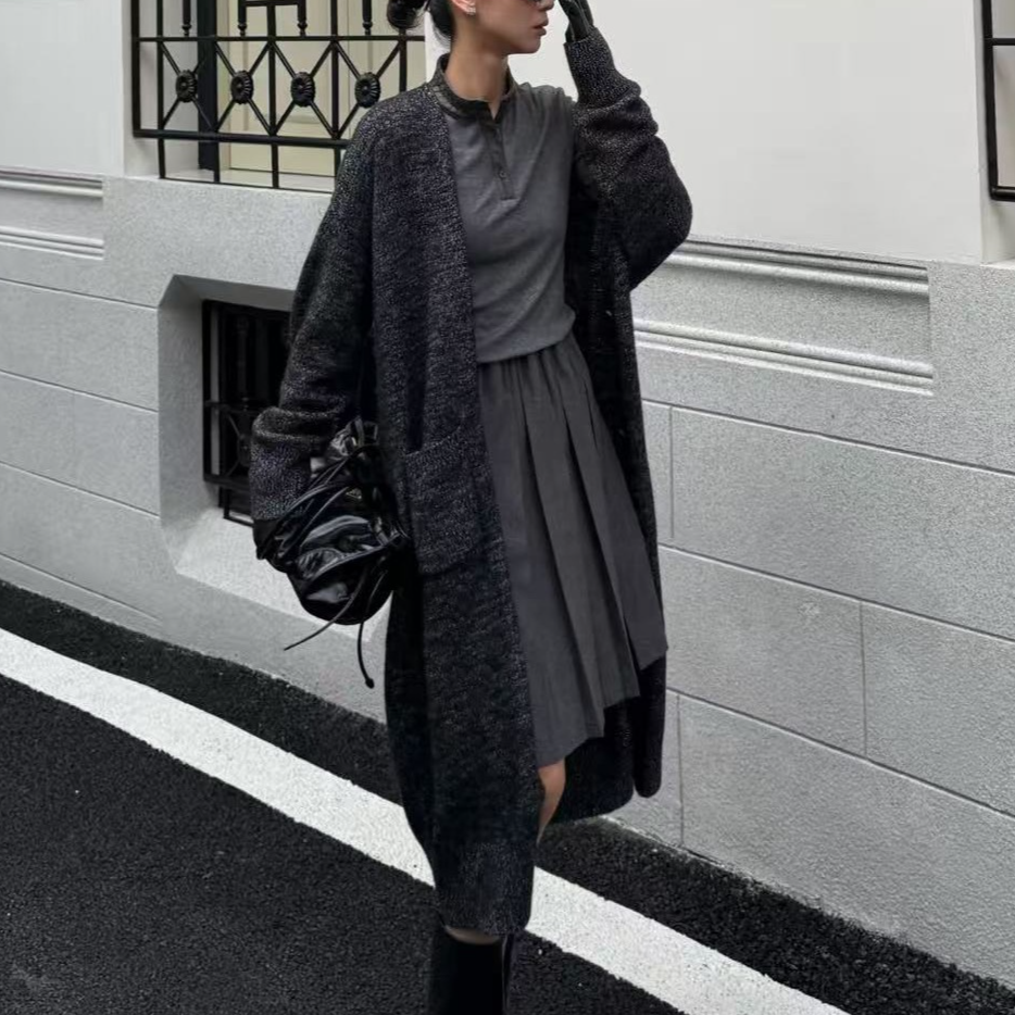 837360 K11女韩版冬季纯欲风长款针织衫外套