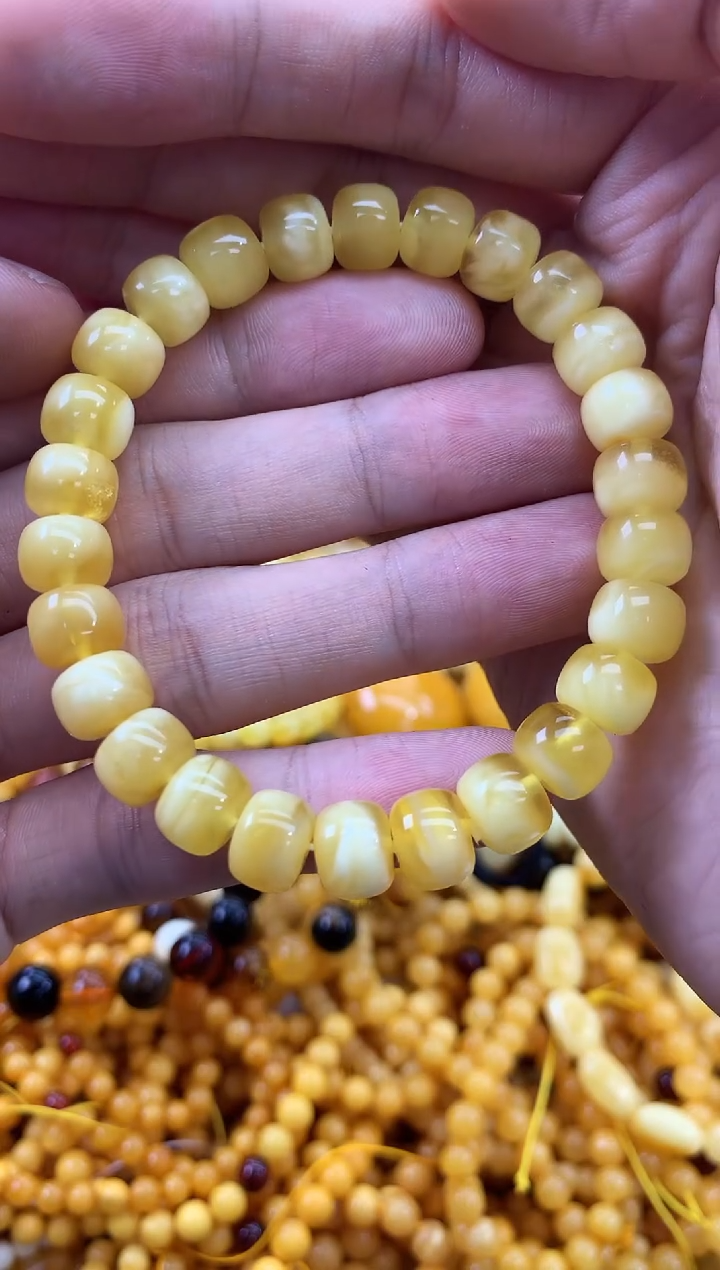 裸石蜜蜡未镶嵌手串