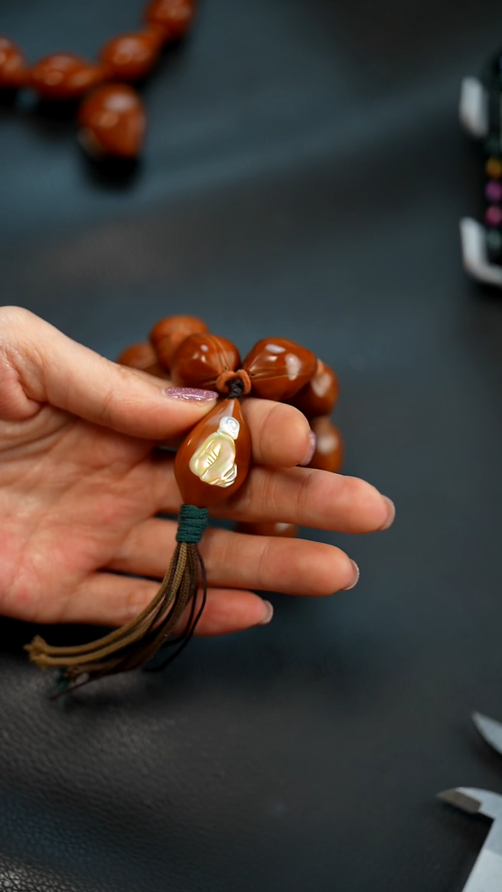 手串/手链橄榄核螺钿百宝镶嵌 单籽