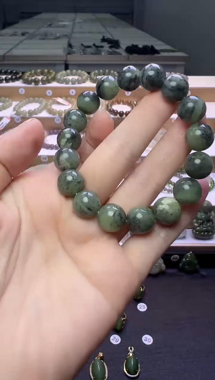 颈饰未镶嵌和田玉169号链接卡12mm微包容