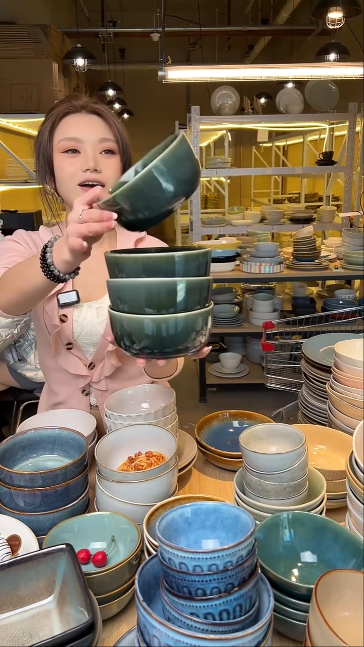 瓷100【瑕疵】外贸尾货窑变釉下彩