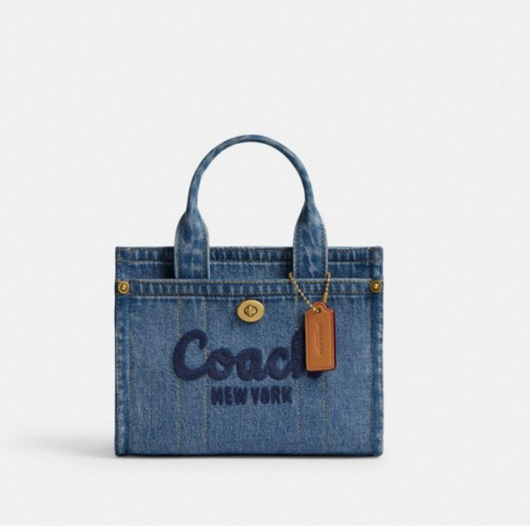 COACH NEW YORK/蔻驰CARGO 20靛蓝色托特包斜挎包手提包 香港直邮