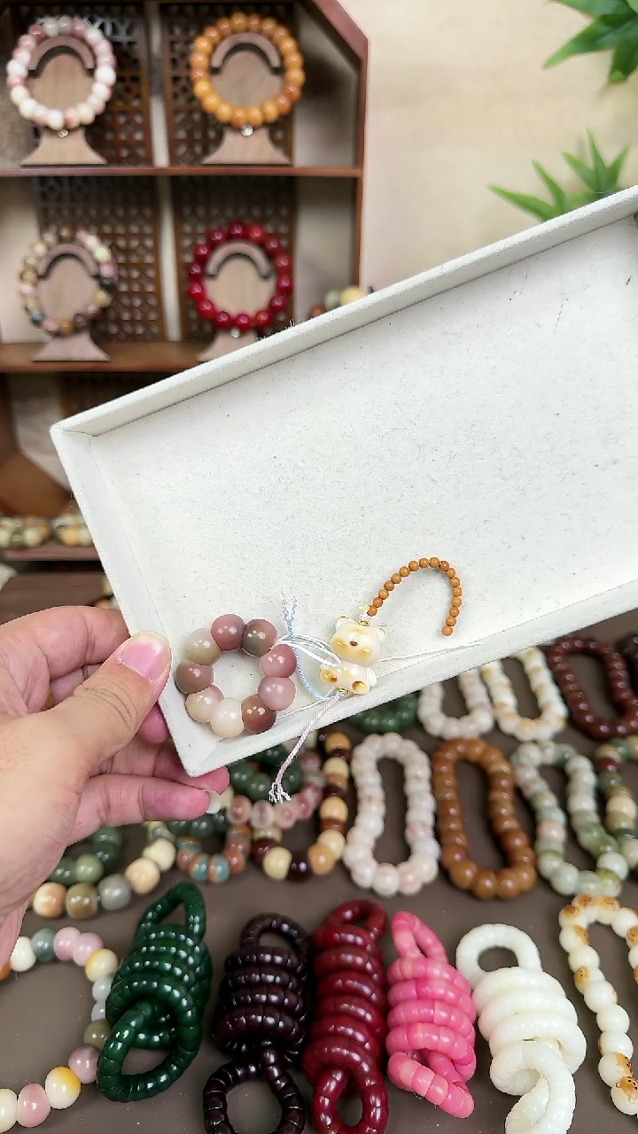 吊坠菩提根/象牙果手捻小熊手机挂件