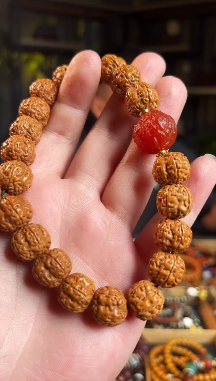 未镶嵌菩提手串菩提木带宝串