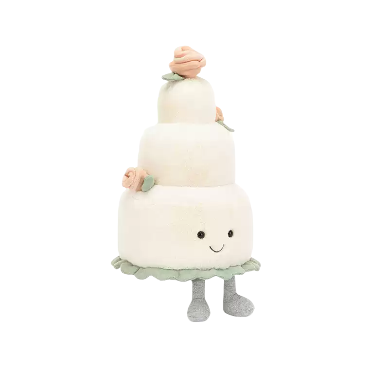 英国趣味结婚蛋糕安抚玩偶毛绒可爱玩具婚礼毛绒情侣礼物