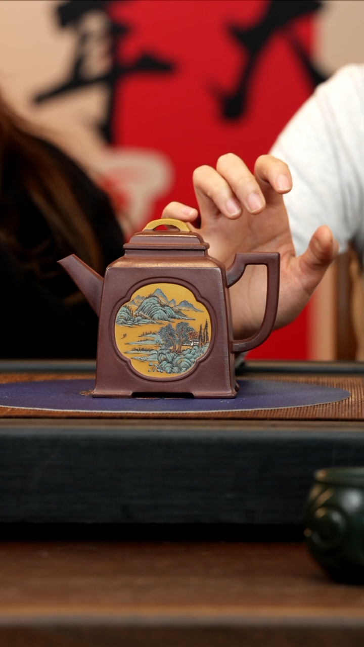 【闪购商品】紫砂茶壶ZCP 双色 升方 340cc