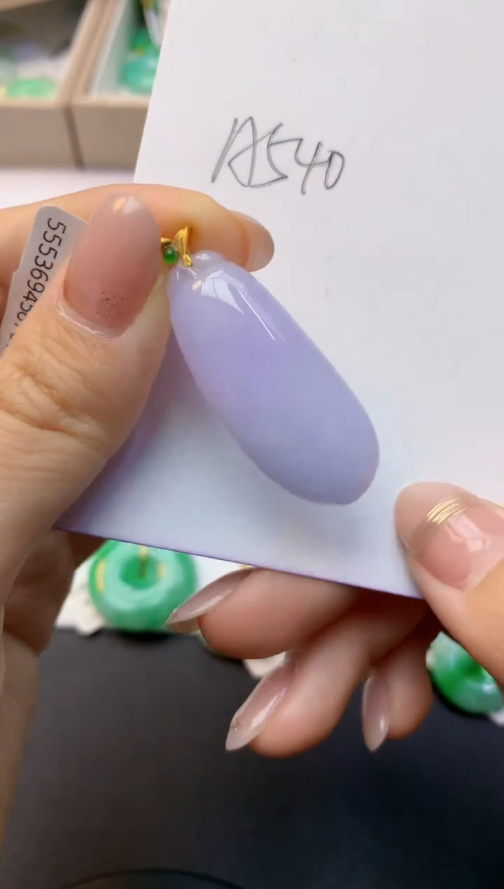 颈饰18K金镶嵌翡翠天然A货缅甸翡翠百元以上9元证书费自理