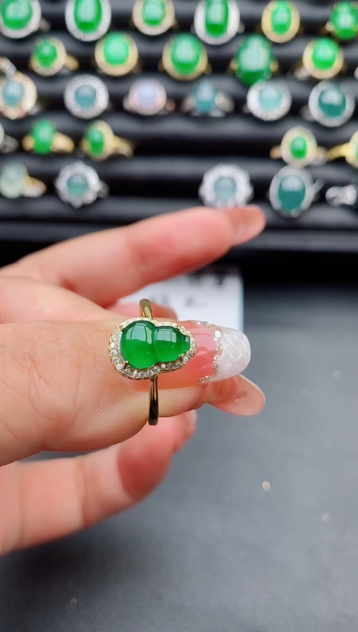 【闪购商品】翡翠戒指银S925镶嵌50800