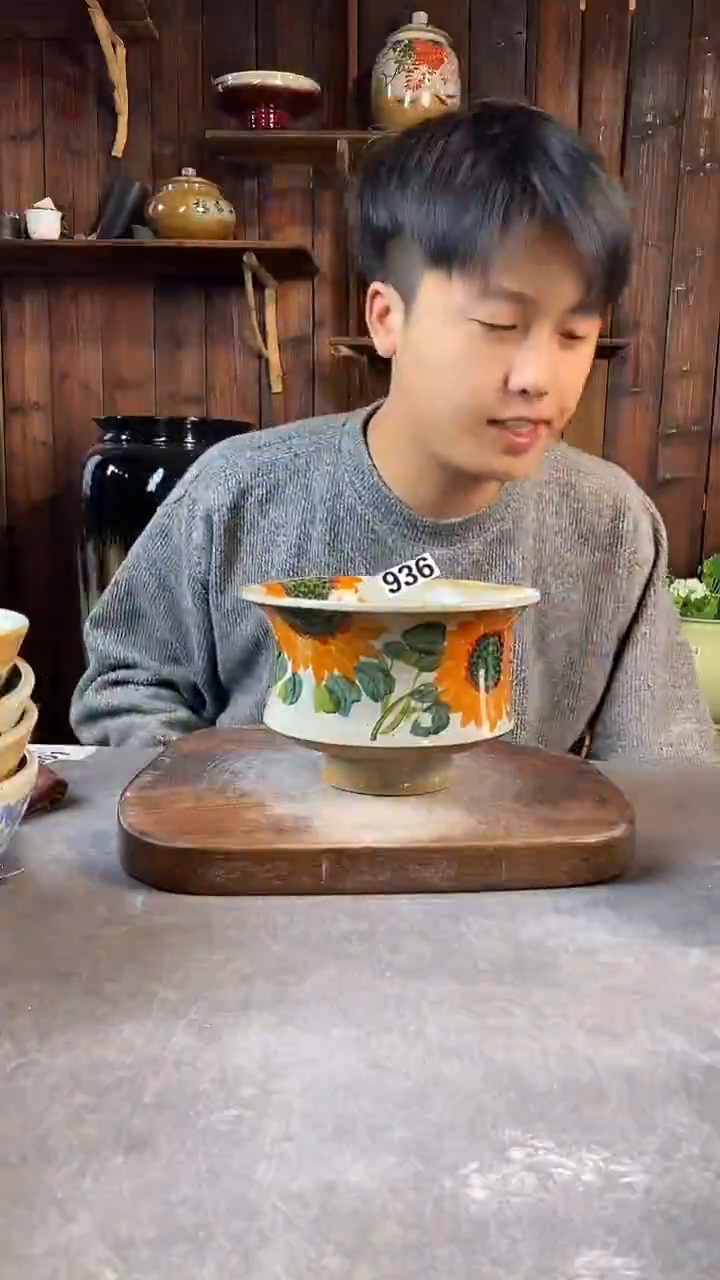 碗936，手工手绘，超值陶瓷