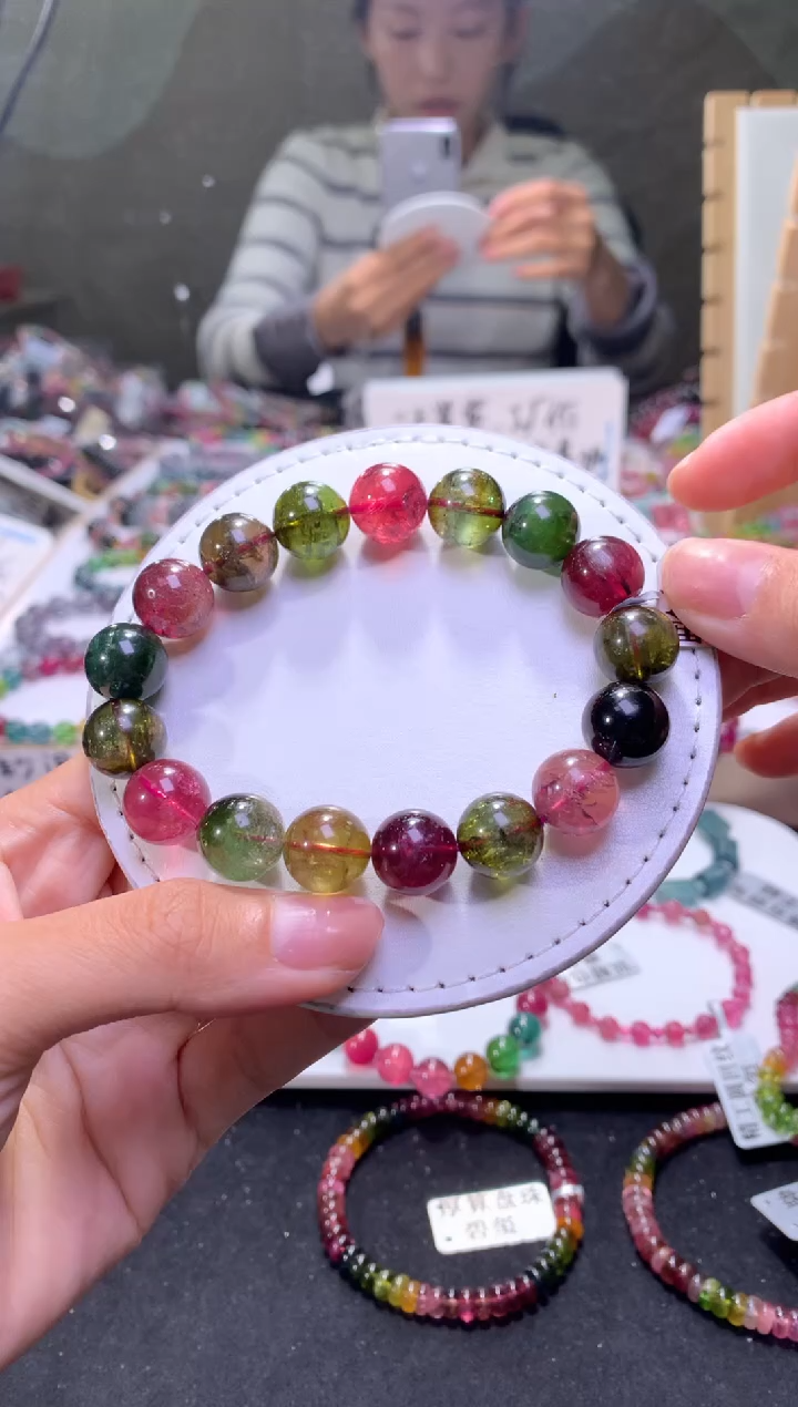 未镶嵌手串碧玺A129【天然碧玺】
