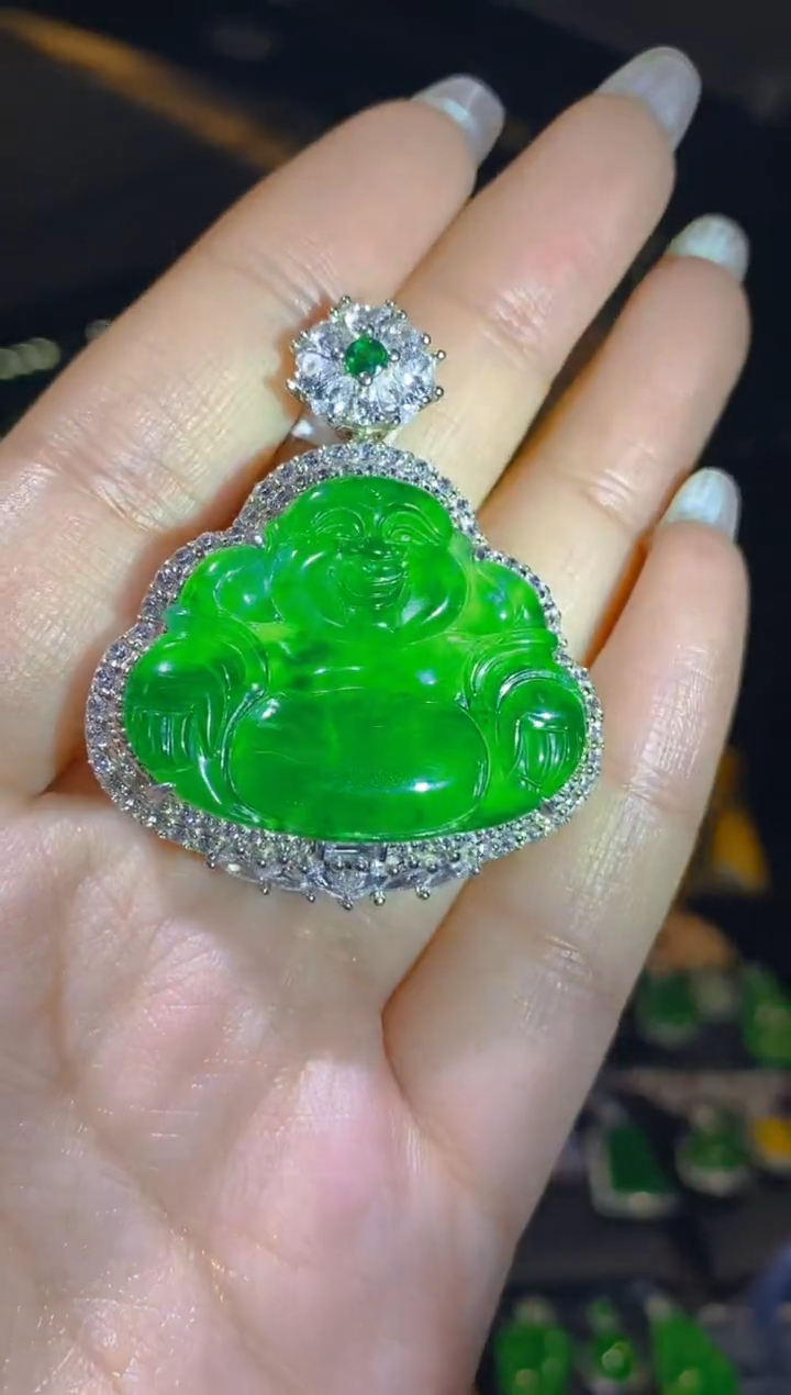 【闪购商品】翡翠吊坠(赠链)银S925镶嵌010（