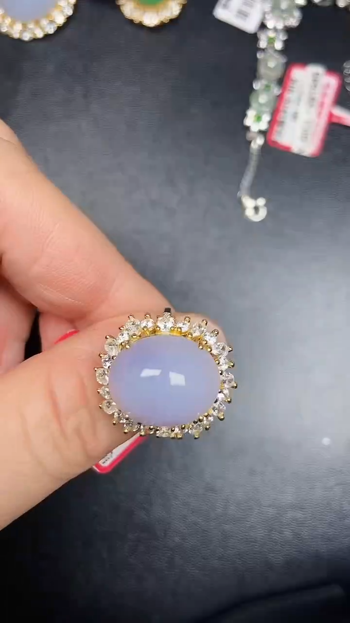 银S925镶嵌戒指翡翠2380