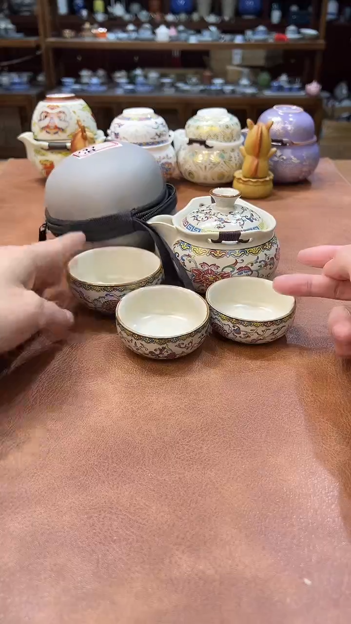 真的很便宜会开片的旅行茶具