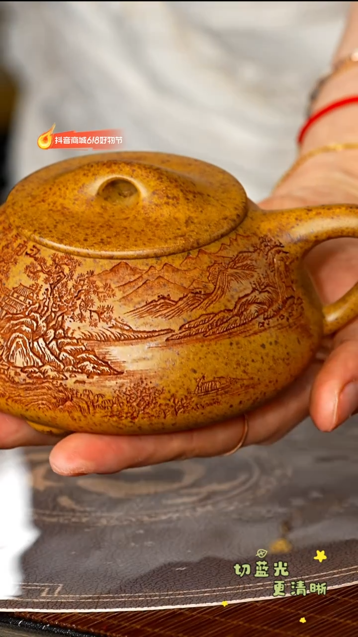 茶壶紫砂宜兴紫砂WSY 龙骨金砂 石瓢240cc