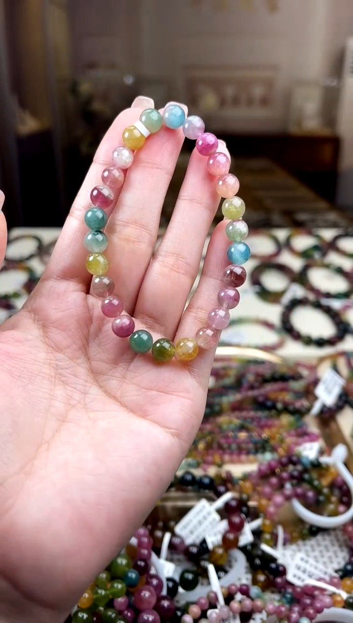 /未镶嵌碧玺7mm+碧玺单圈多样性发货