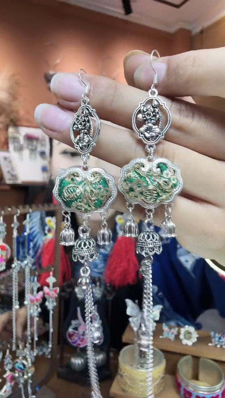 刺绣纯手工民族风耳环