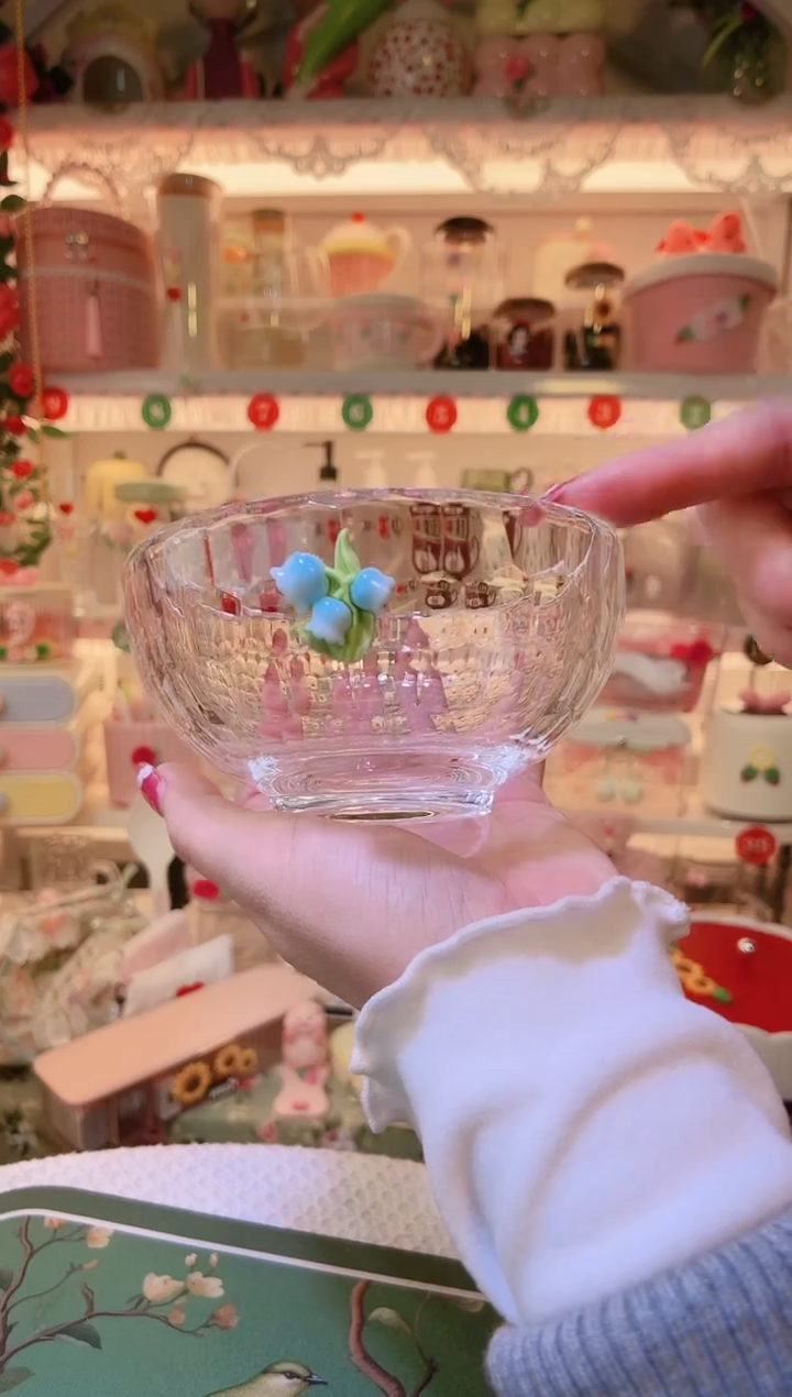 铃兰花水晶碗——手工制作品质好！