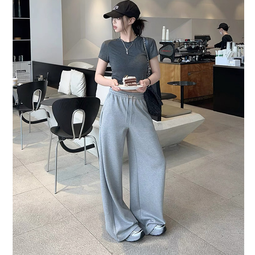 美洋MEIYANG 灰鹭休闲裤 自然纤维素_砂洗扣袢阔腿【大70】