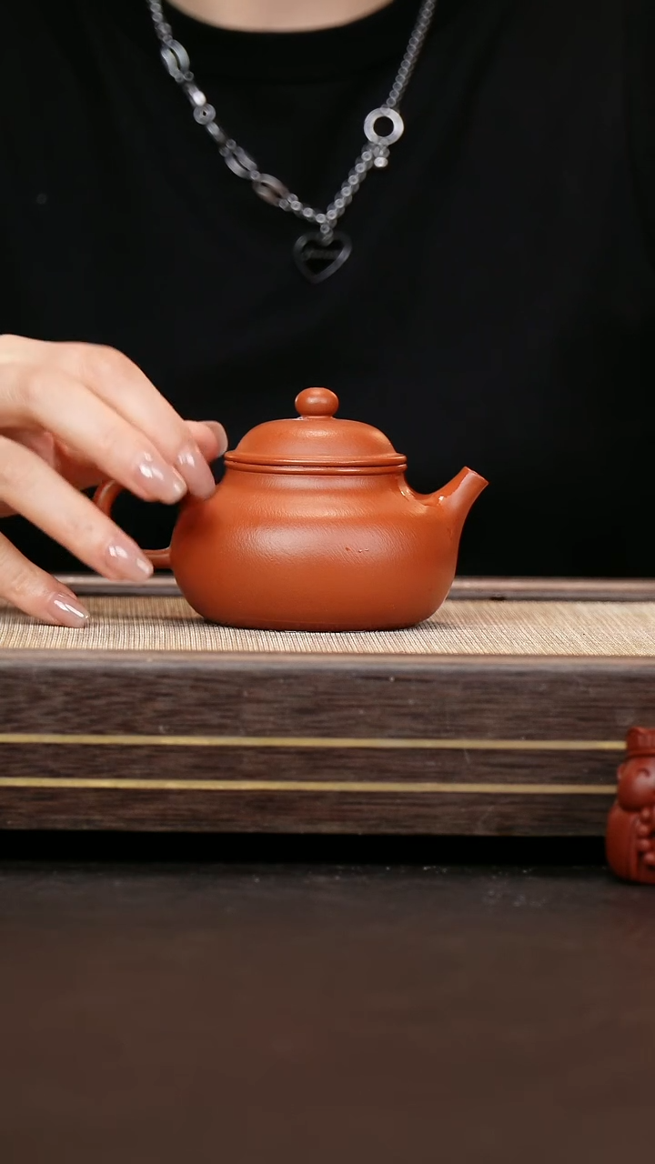 茶壶紫砂朱泥 全手工  容天壶