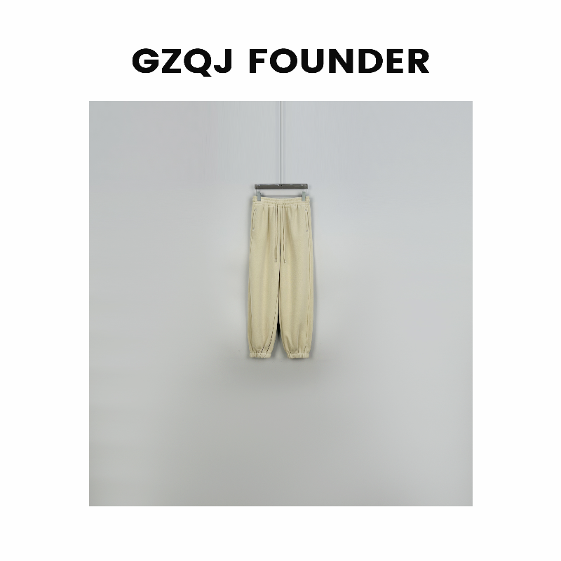 GZQJ【香蕉束脚卫裤】时尚松紧腰抽绳加绒休闲卫裤女冬0091