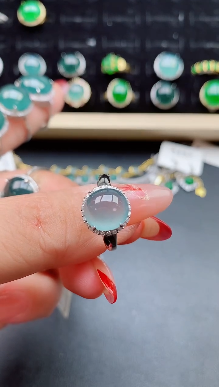 【闪购商品】翡翠戒指银S925镶嵌321321