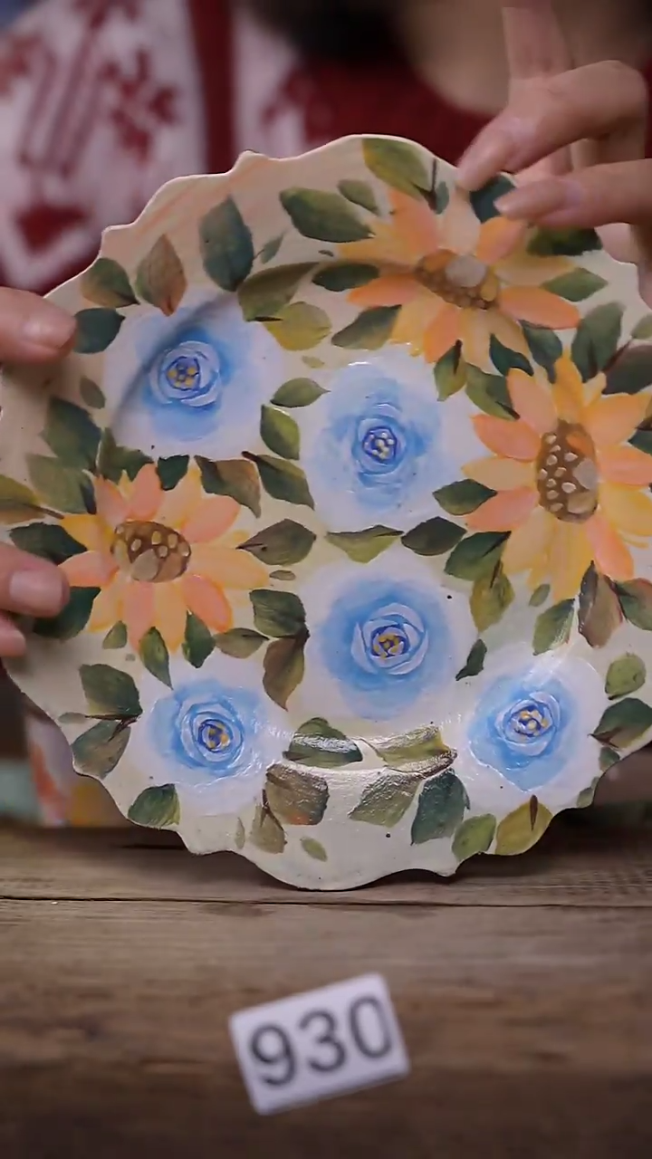 【闪购商品】瓷片油画风·彩绘·设计师石一款