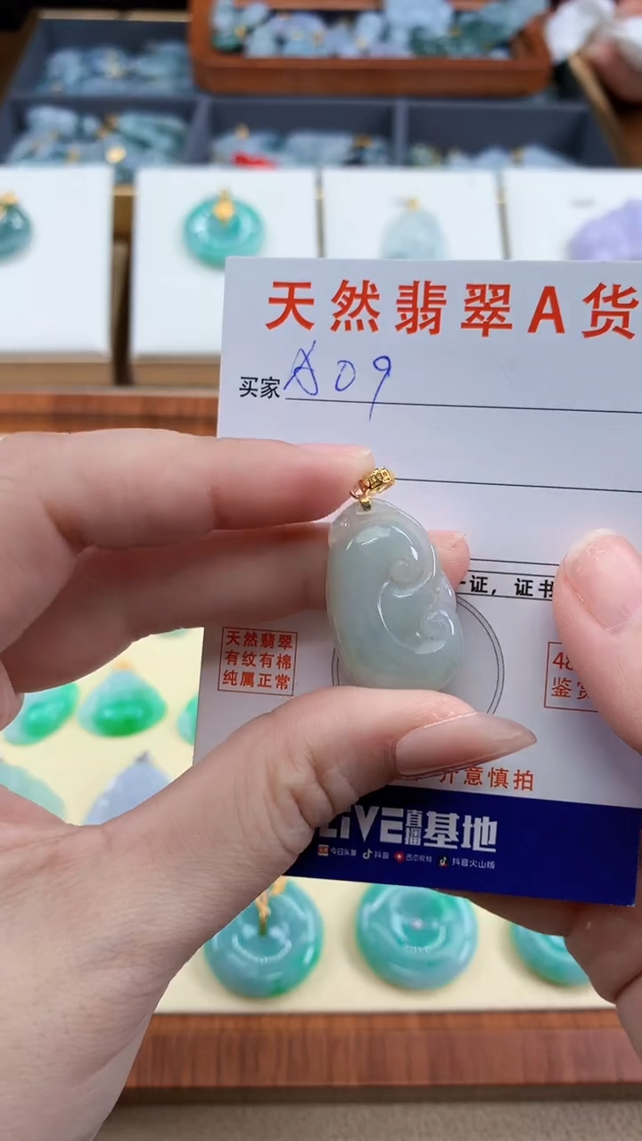 颈饰未镶嵌翡翠天然A货翡翠挂件