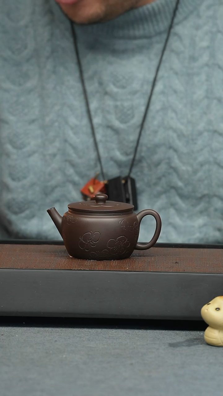 【闪购商品】紫砂茶壶五堂 莲意120cc-曼陀版