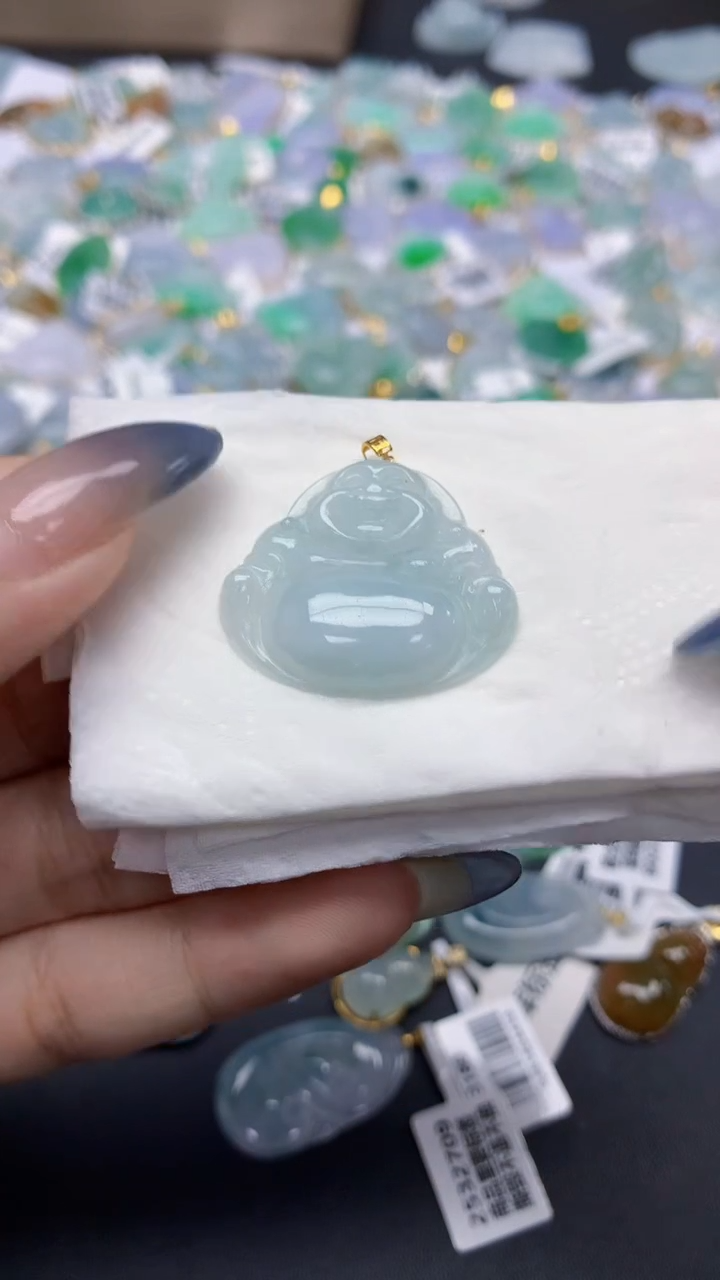 翡翠未镶嵌颈饰天然a货翡翠