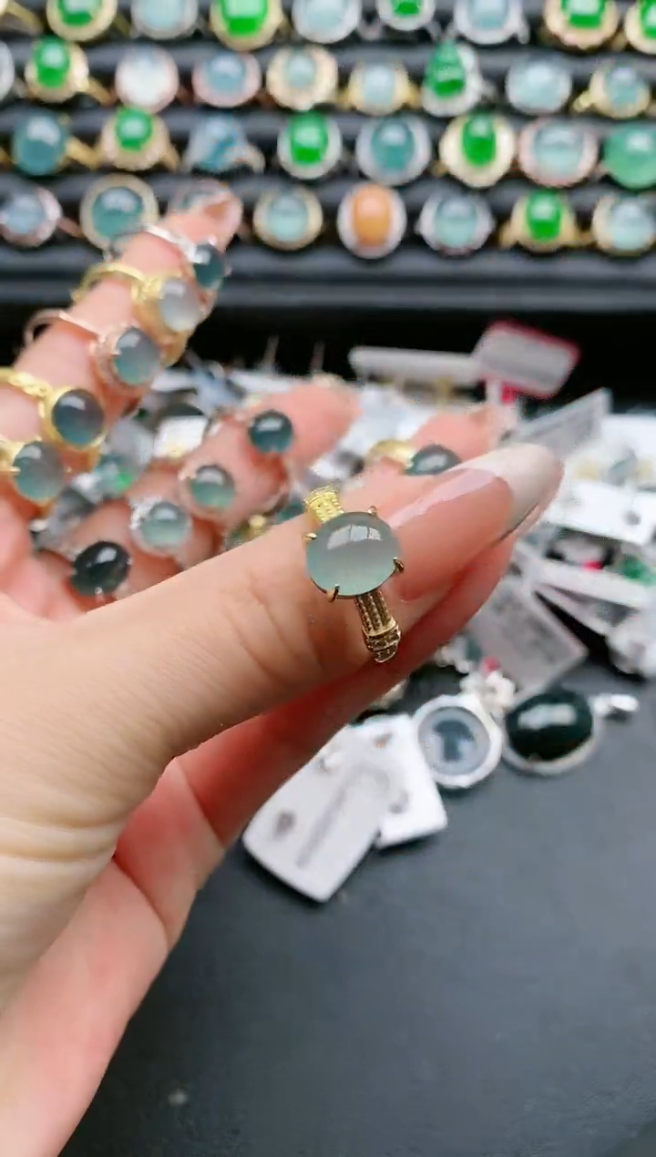 【闪购商品】翡翠戒指银S925镶嵌1111111