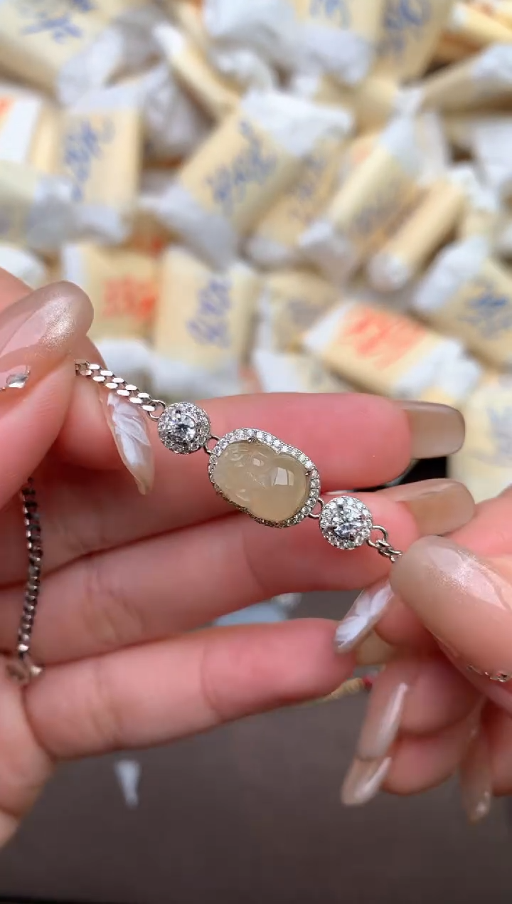 【闪购商品】翡翠手链银S925镶嵌—