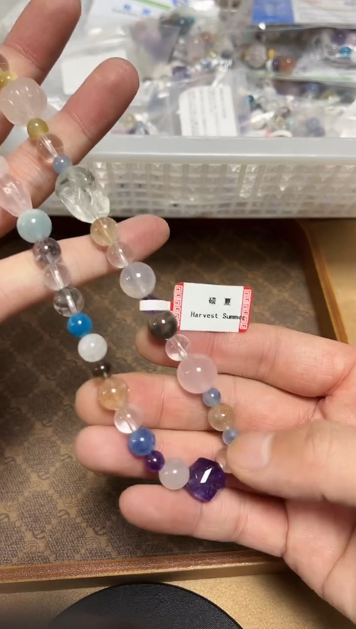 未镶嵌手链水晶24-11水晶多宝双圈