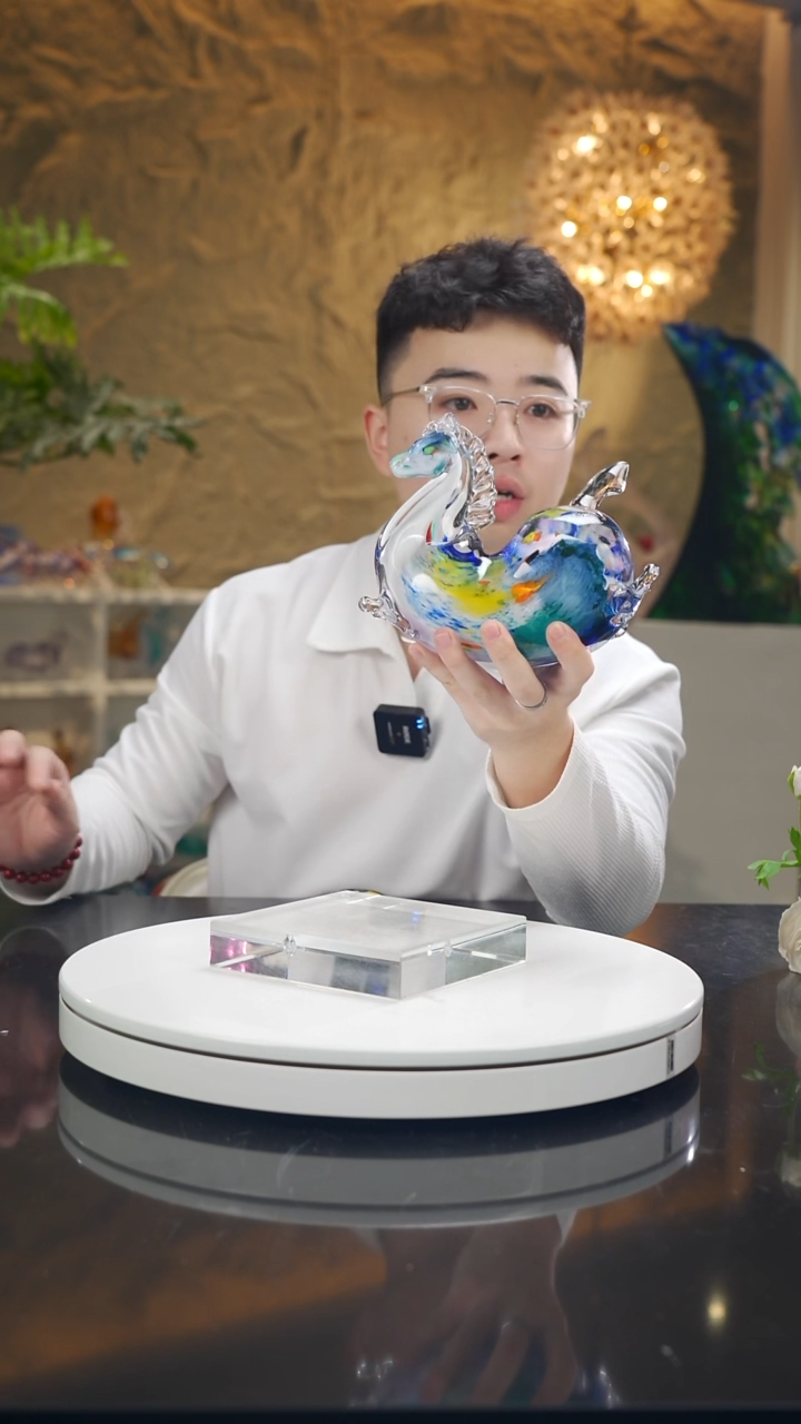 手工艺品琉璃罗***?莫奈摇摇马