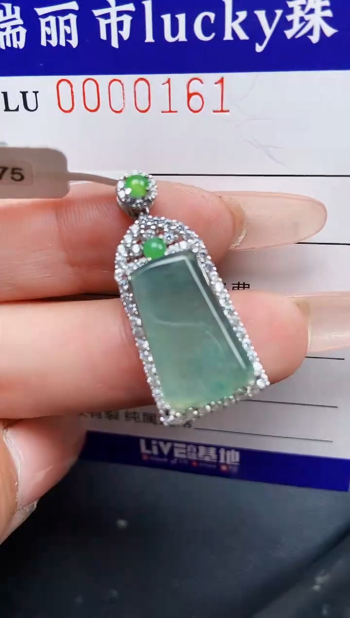 【闪购商品】翡翠颈饰银S925镶嵌0161