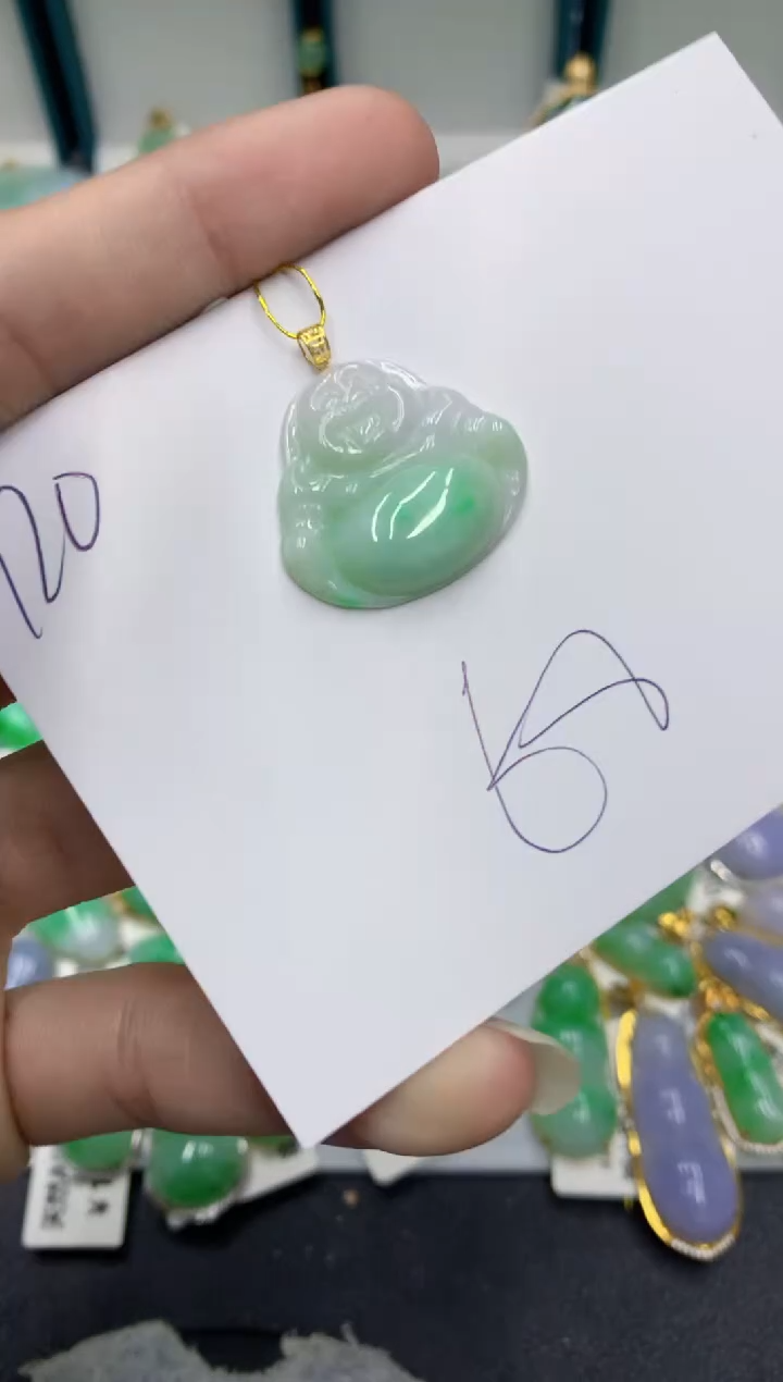 【闪购商品】翡翠颈饰18K金镶嵌翡翠