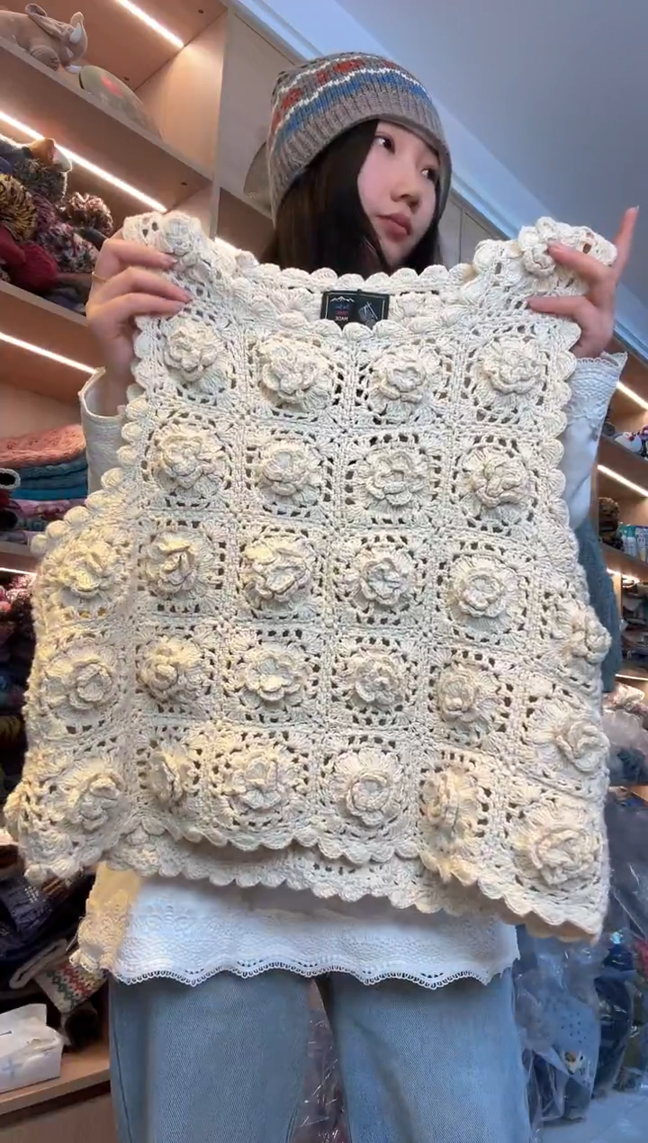 羊毛山茶花立体够花马甲498