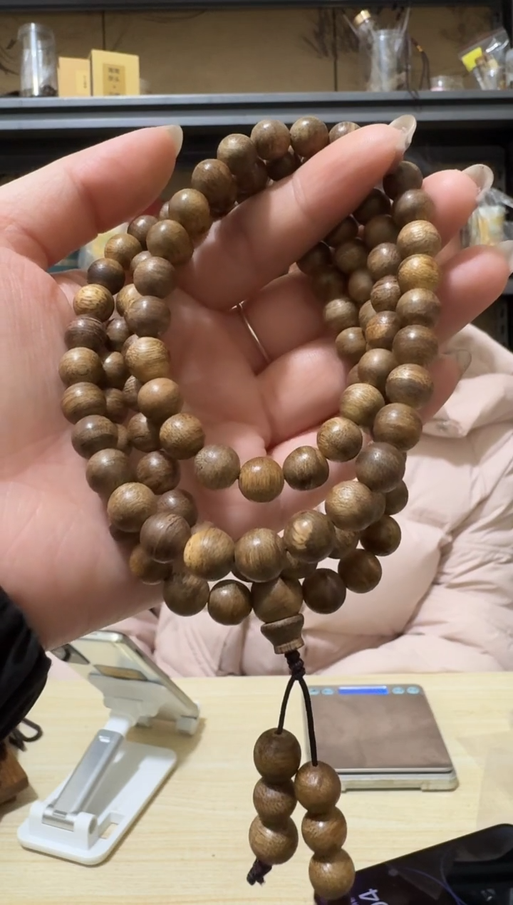 【闪购商品】沉香手串26号海南水阁野料多圈卡8