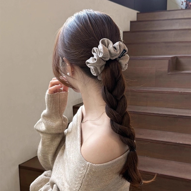 头绳简约发绳百搭日系发饰韩版时尚发圈轻奢风碎花波点针织秋冬