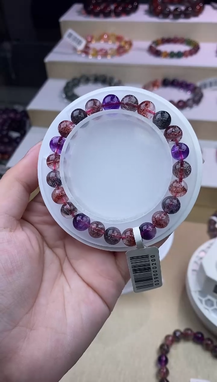 水晶手链未镶嵌黑加仑超七8m+