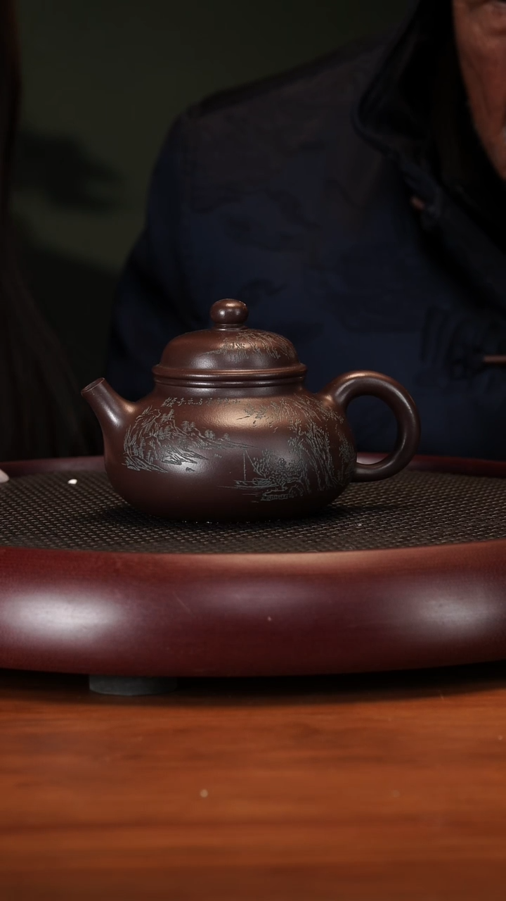【闪购商品】紫砂茶壶2-98SDH容天老紫泥330cc