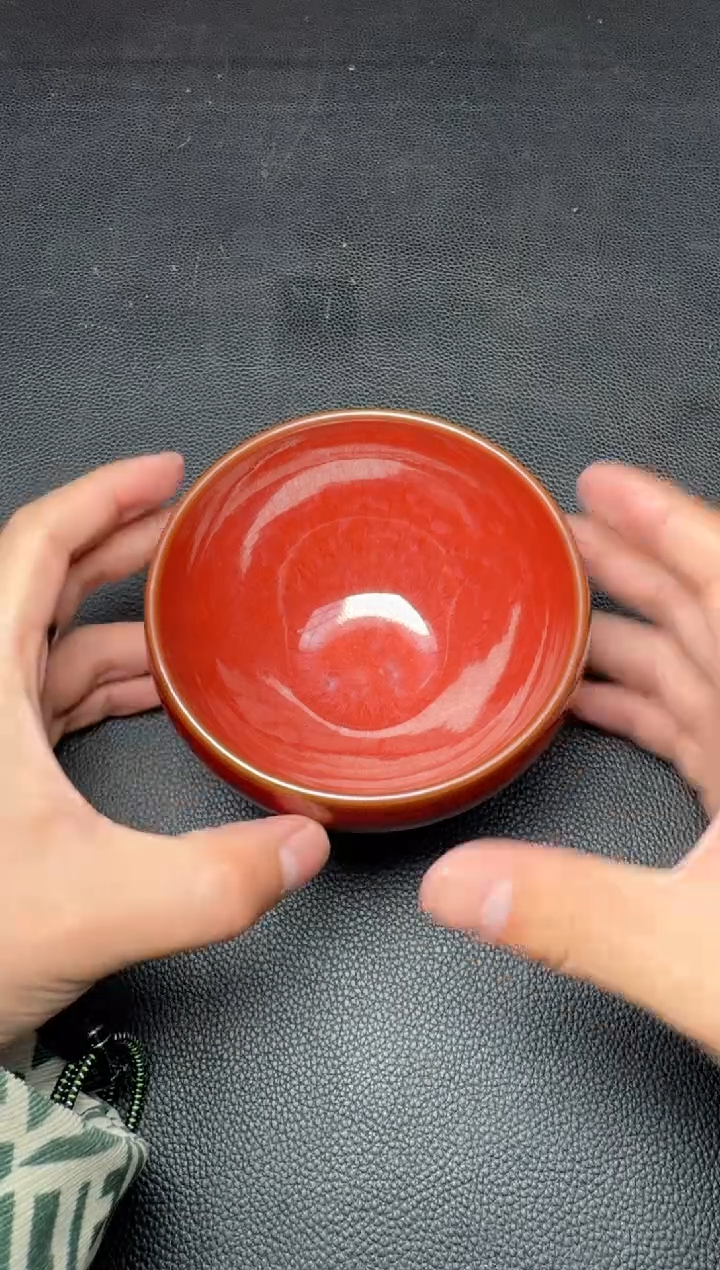 【闪购商品】茶盏廖设生柿红祥云46