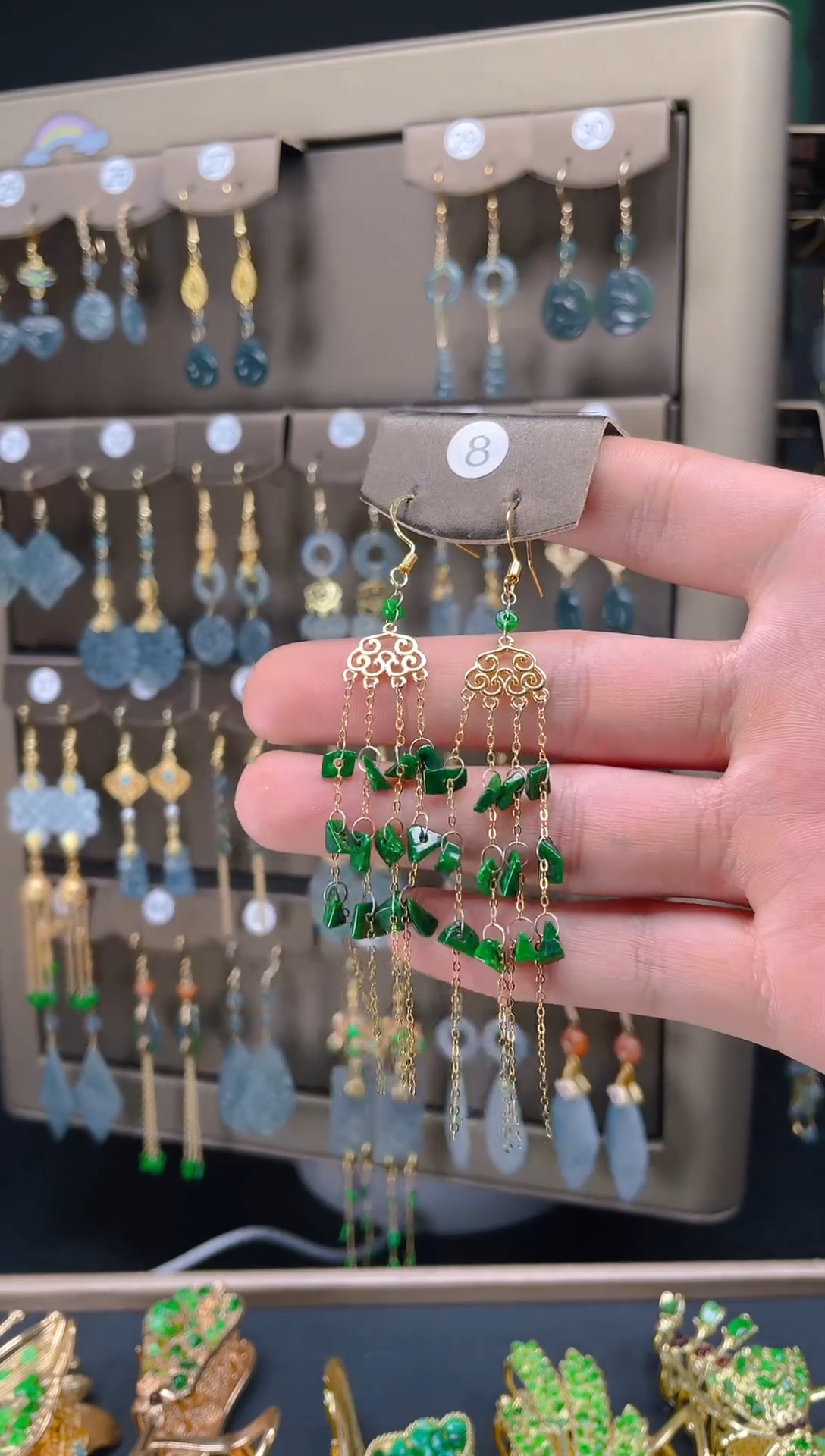 【闪购商品】翡翠耳饰合金096翡翠饰品