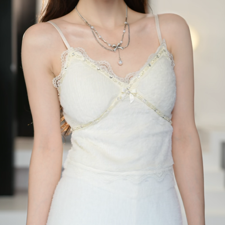 云絮/co&sheng小个子显瘦吊带背心百搭性感时尚内搭蕾丝花边