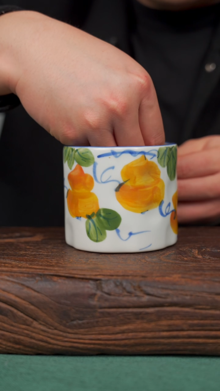 瓷片108寻一缕瓷香杯釉下手工手绘瓷器