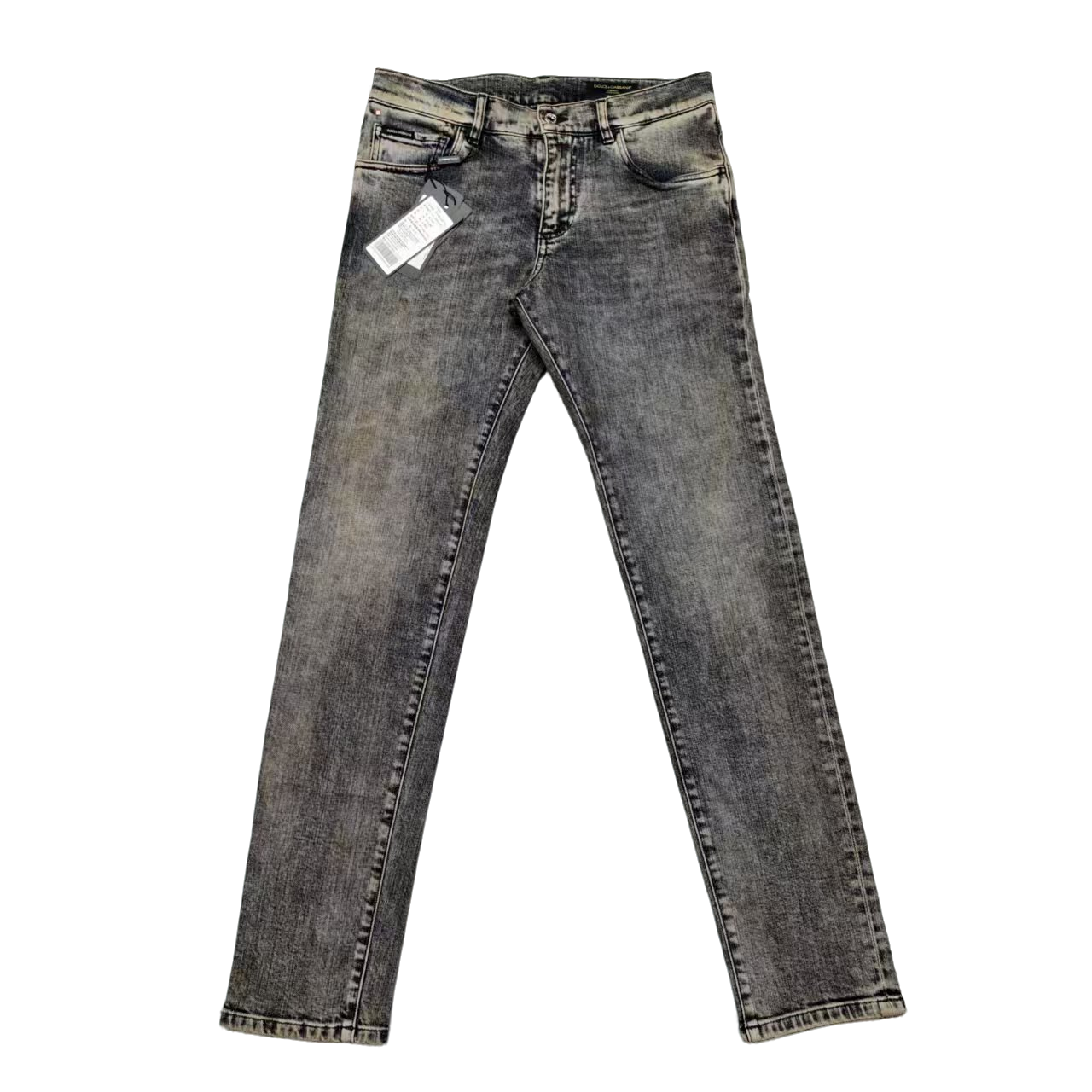 DOLCE&GABBANA杜嘉班纳水洗灰银标牛仔裤00655鉴真