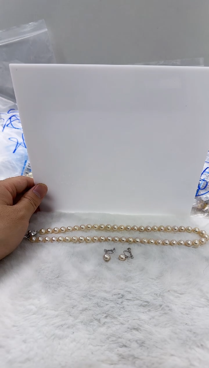【闪购商品】海水珍珠DA未镶嵌羽皇金项链+耳夹 t1009