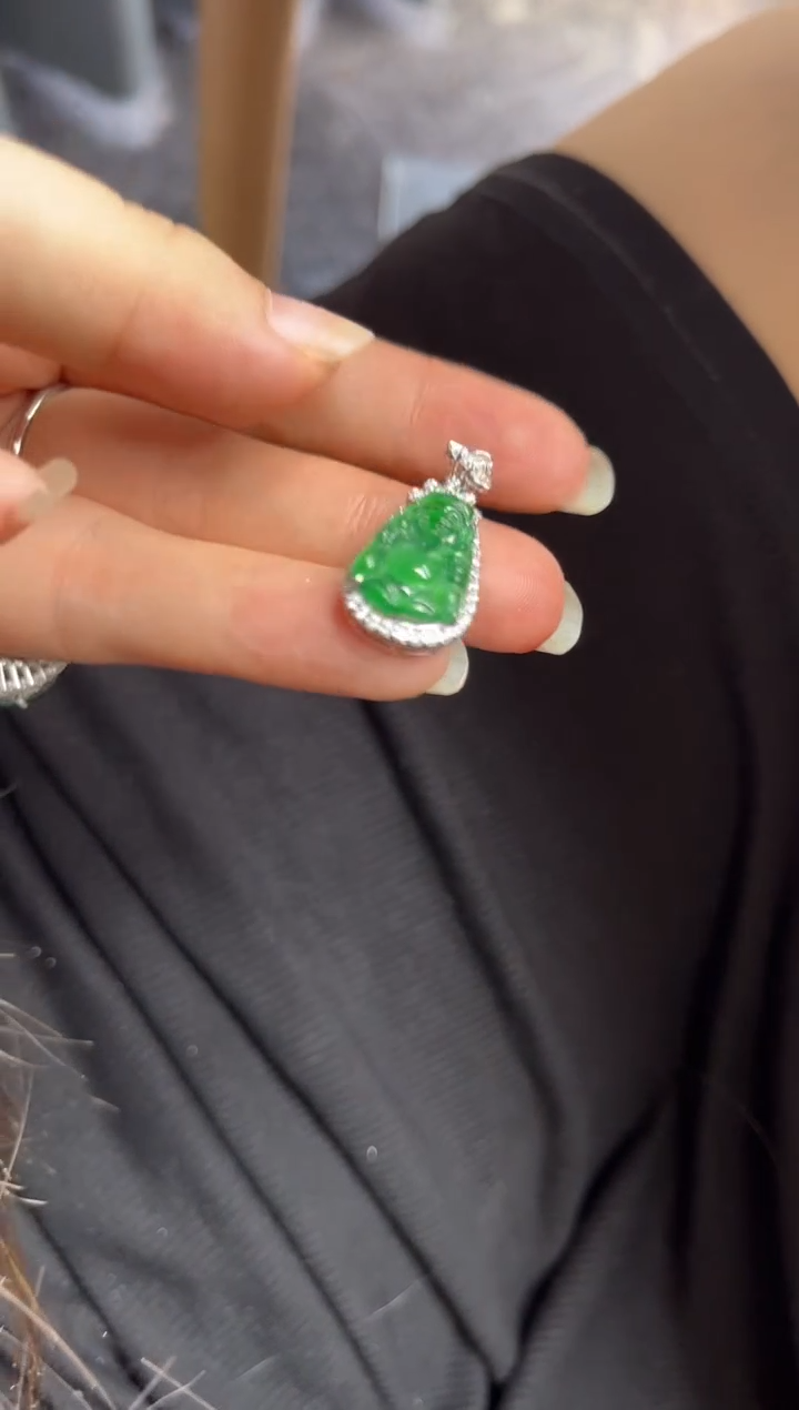 颈饰银S925镶嵌翡翠0266041344